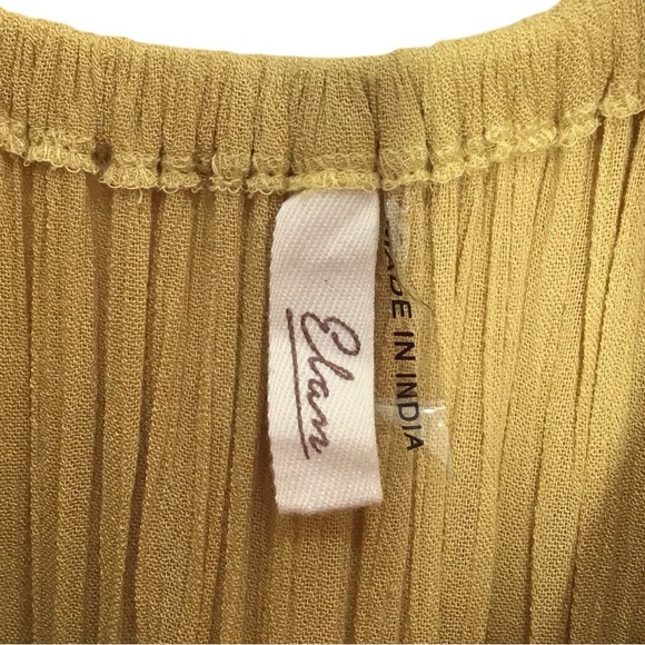 Elan Off The Shoulder Tiered Maxi Dress In Mustard New - Picture 8 of 8